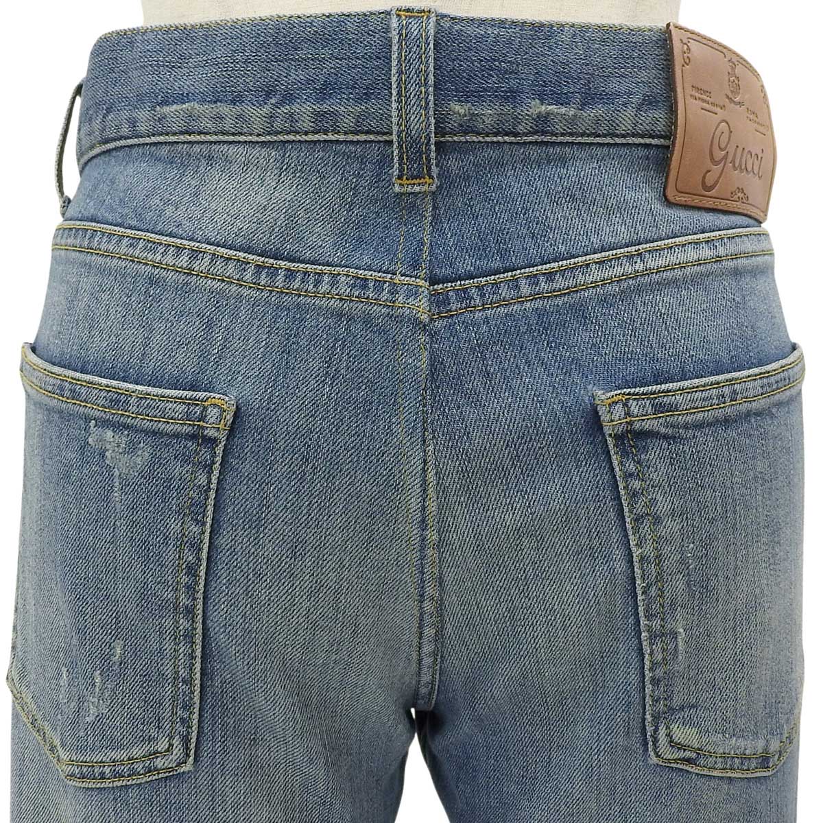 Distressed Denim Pants #42 Indigo