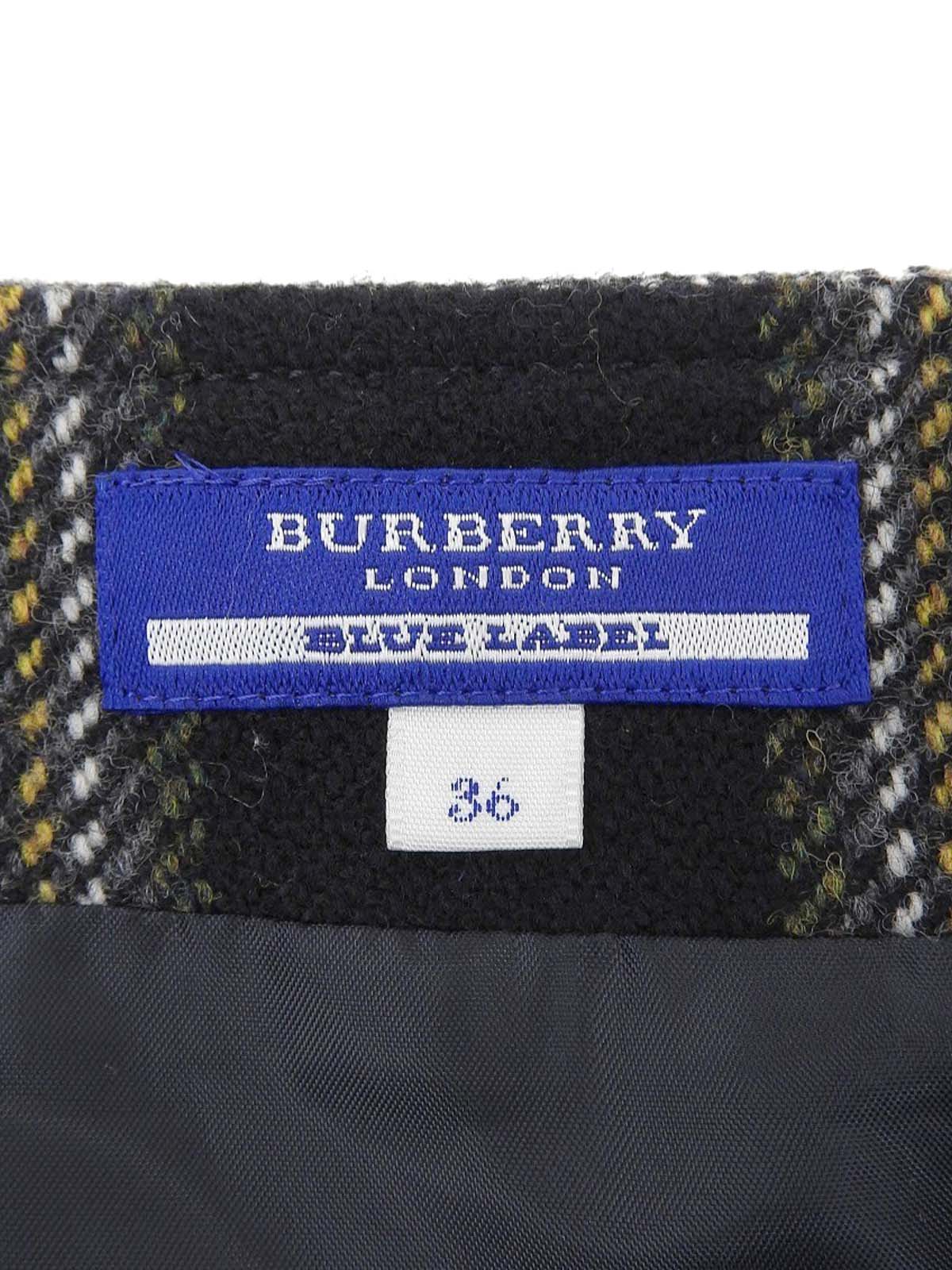 Check Pattern Asymmetrical Pleated Skirt Black/Yellow