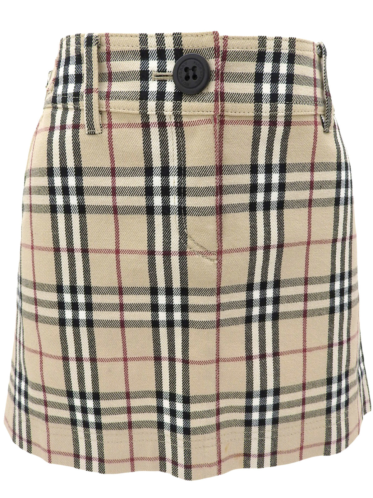 Nova Check Pattern Skirt in Beige