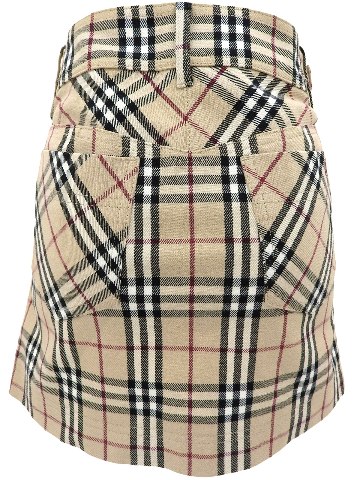 Nova Check Pattern Skirt in Beige