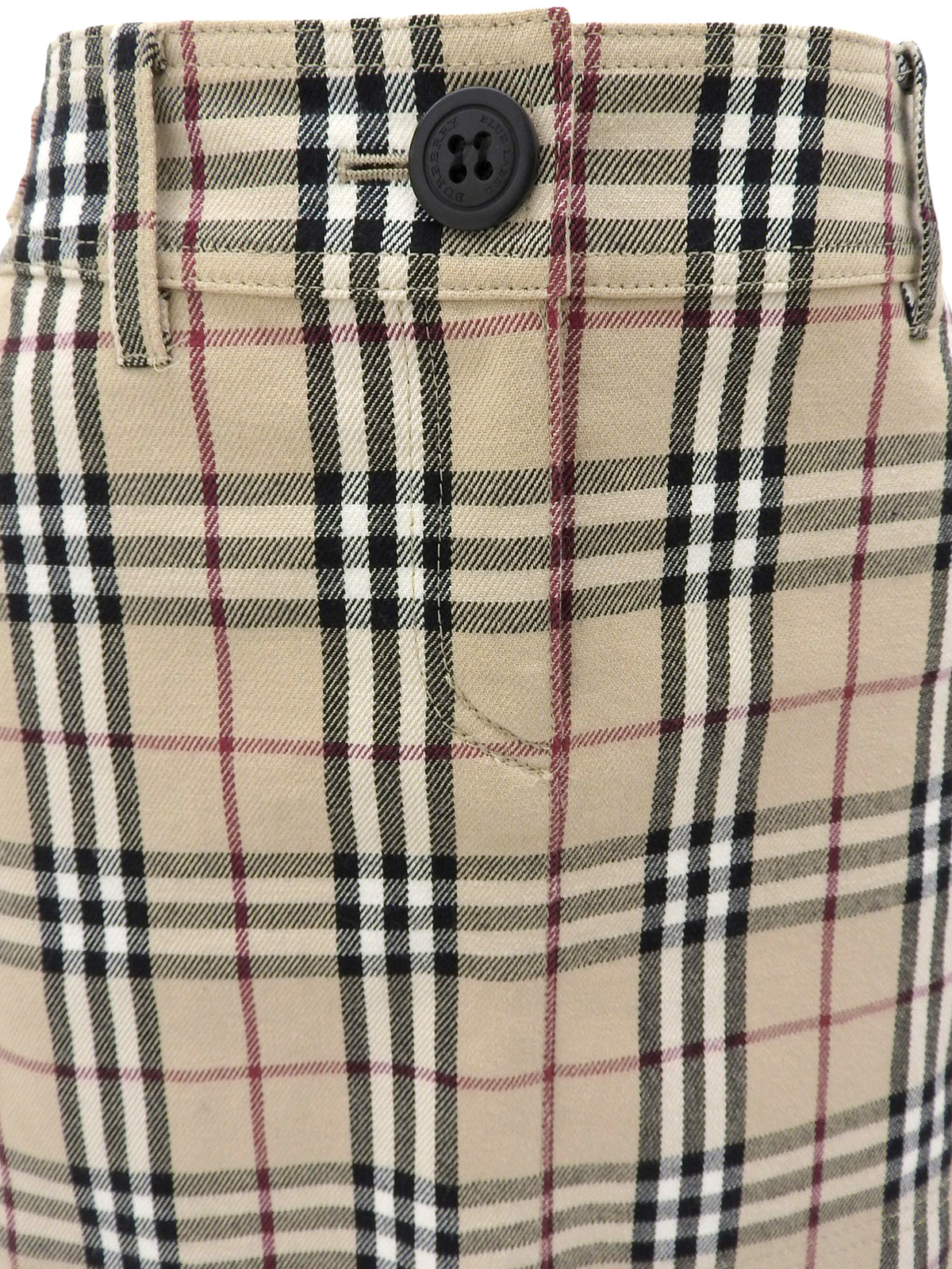 Nova Check Pattern Skirt in Beige