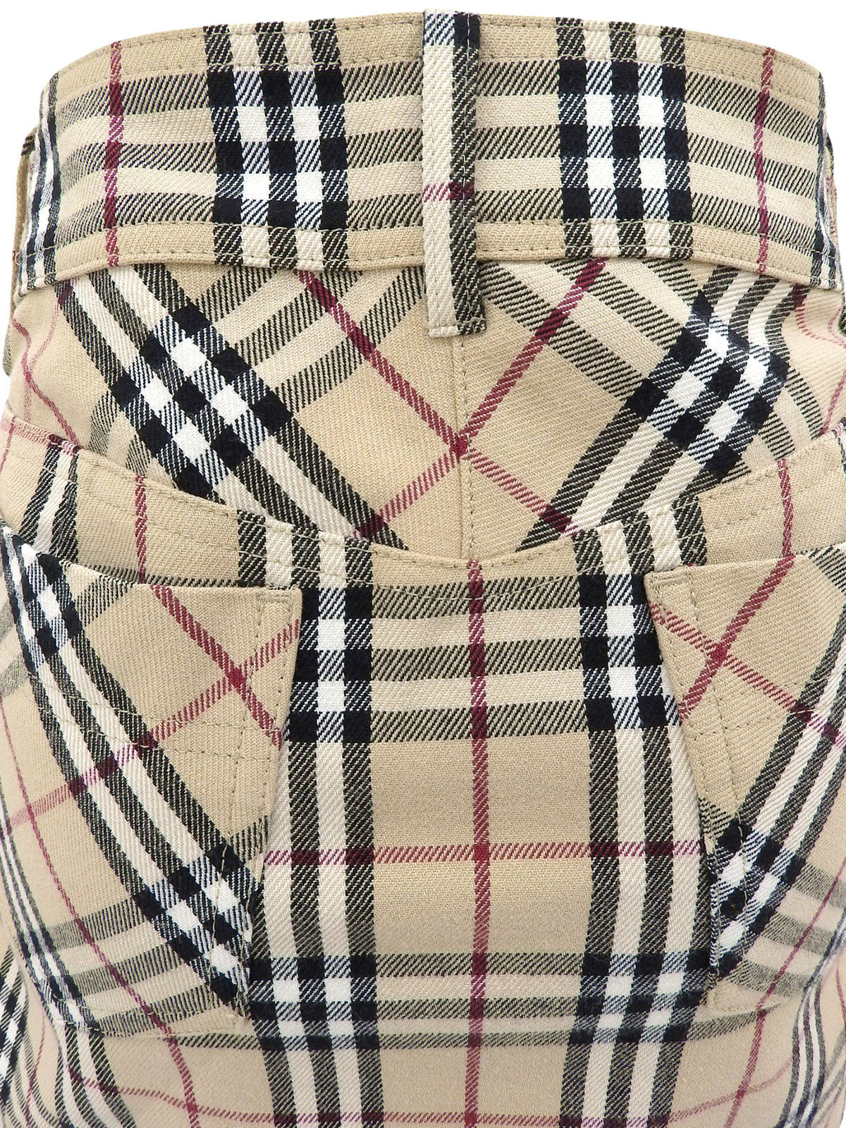 Nova Check Pattern Skirt in Beige