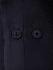 シルクフラワーパターンノースリーブトップス ネイビー/ホワイト