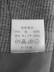 灰色菱格纹无领夹克