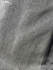 Argyle pattern collarless jacket in grey