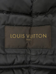 Logo Button Quilted Jacket Gray
