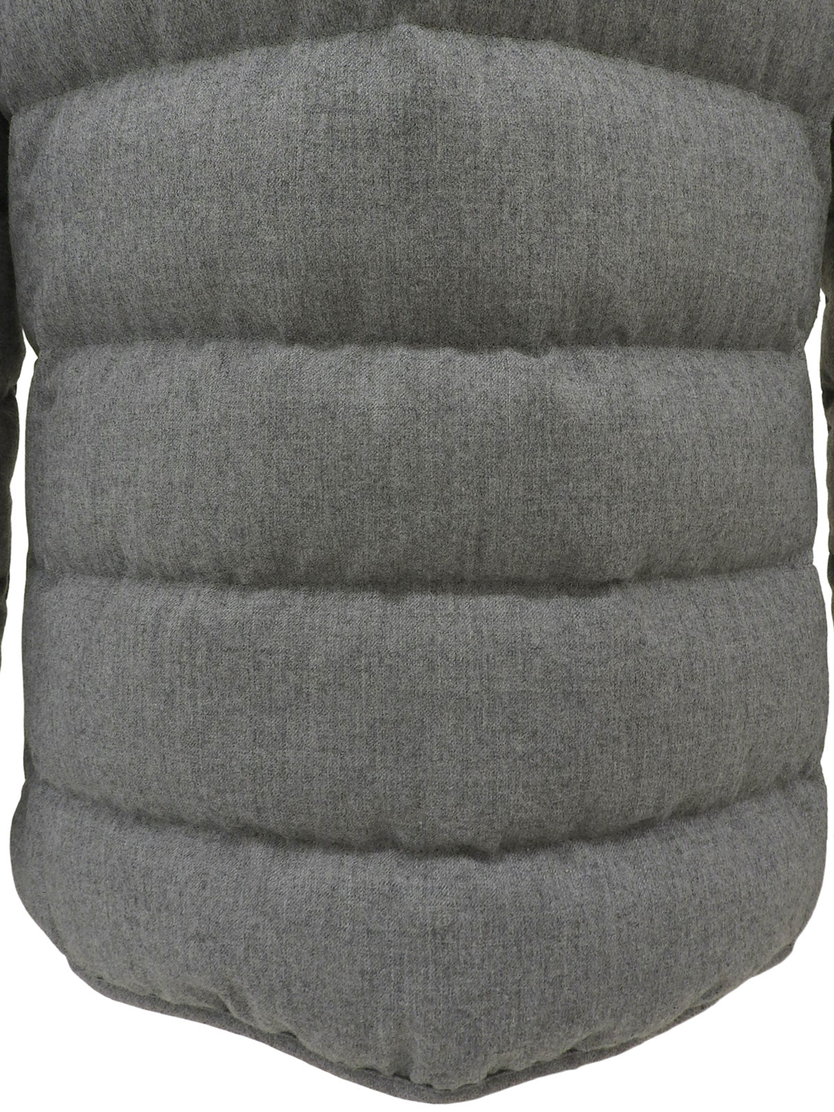 Logo Button Quilted Jacket Gray