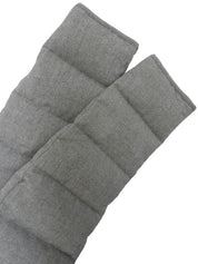 Logo Button Quilted Jacket Gray