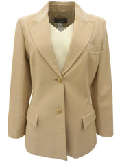 リアルレザーロゴボタンジャケット ベージュ