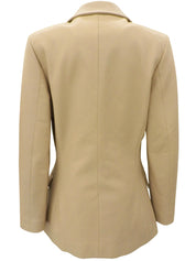 リアルレザーロゴボタンジャケット ベージュ