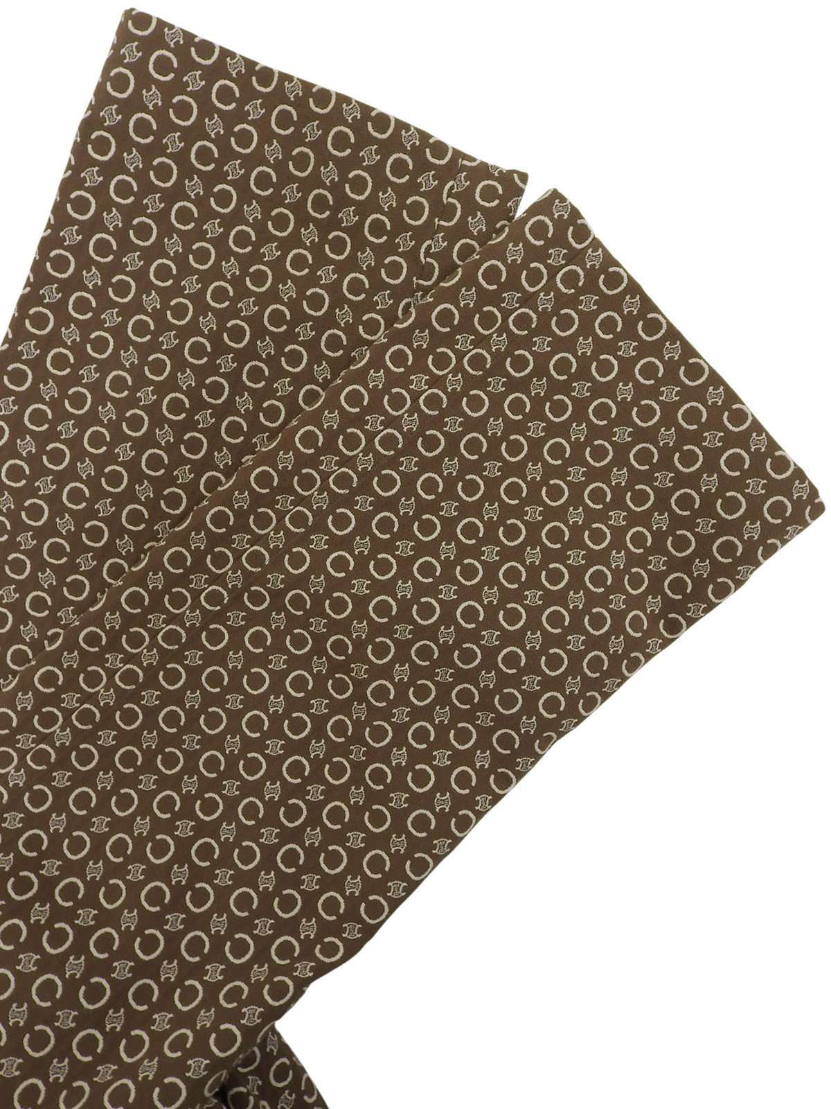 C Macadam Patterned Trench Coat Brown/White