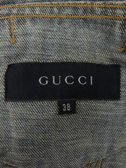 デニムロゴボタンジャケット ブルー