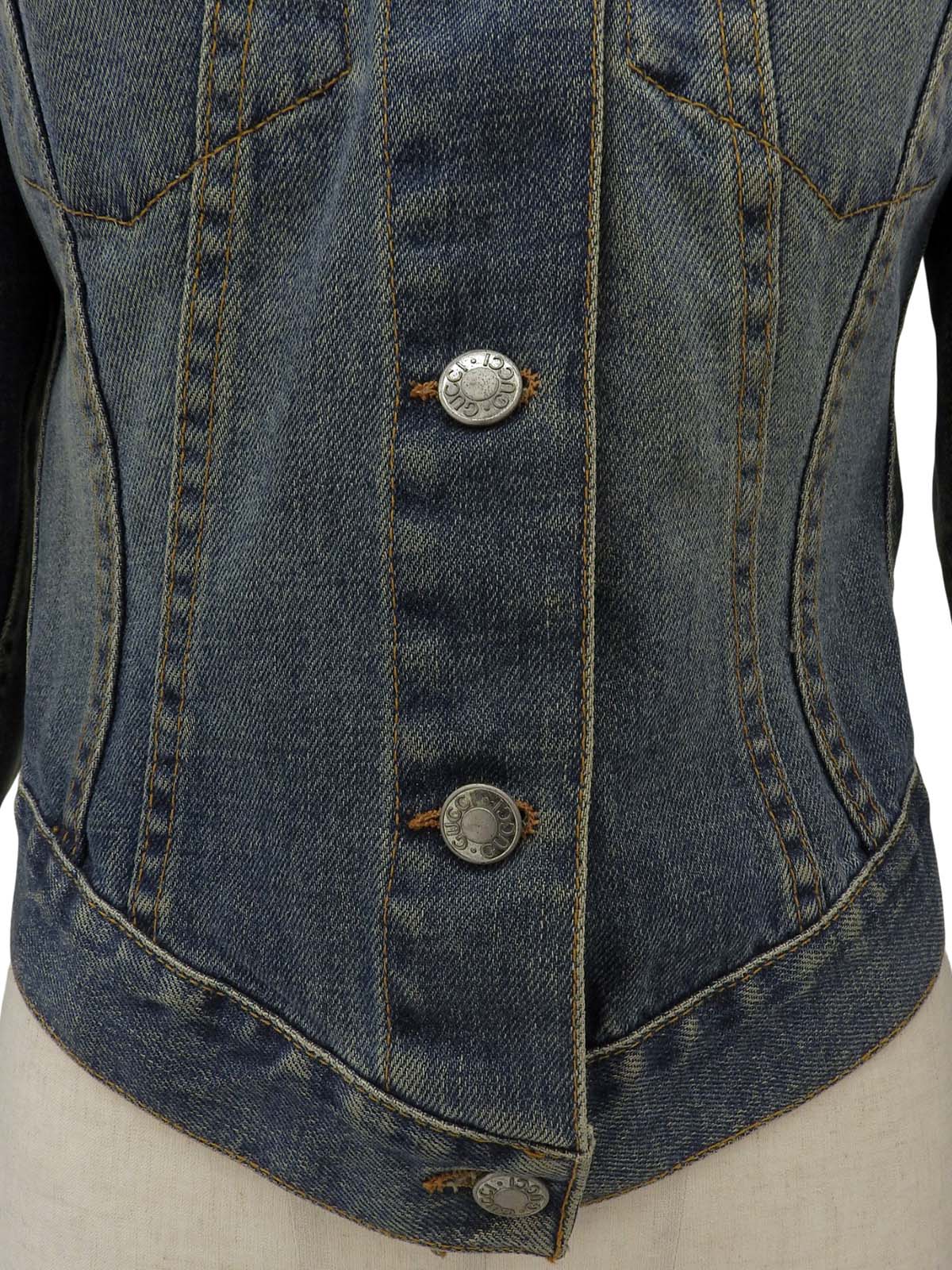 デニムロゴボタンジャケット ブルー