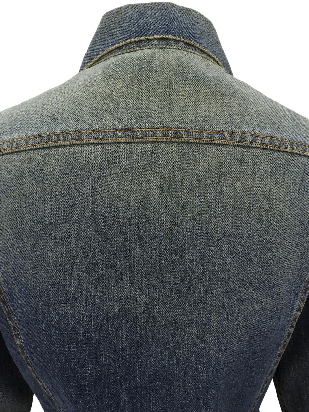 デニムロゴボタンジャケット ブルー