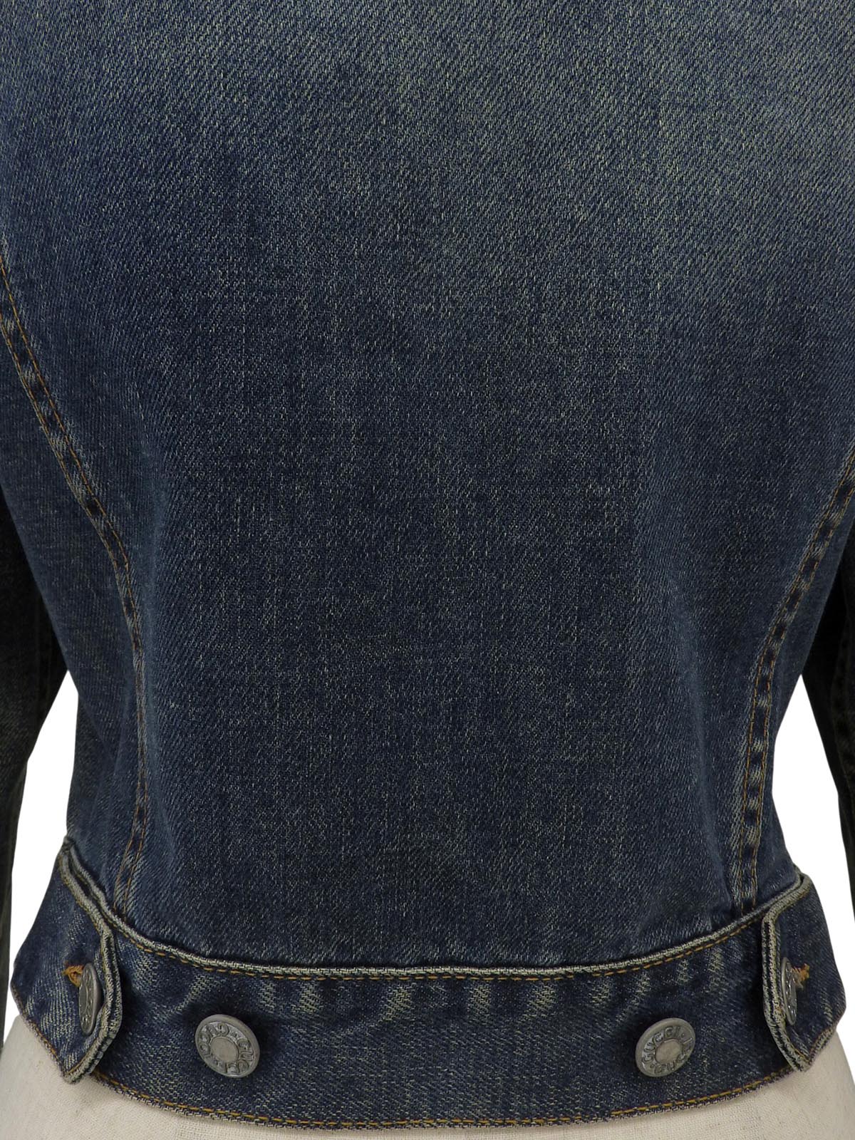 デニムロゴボタンジャケット ブルー