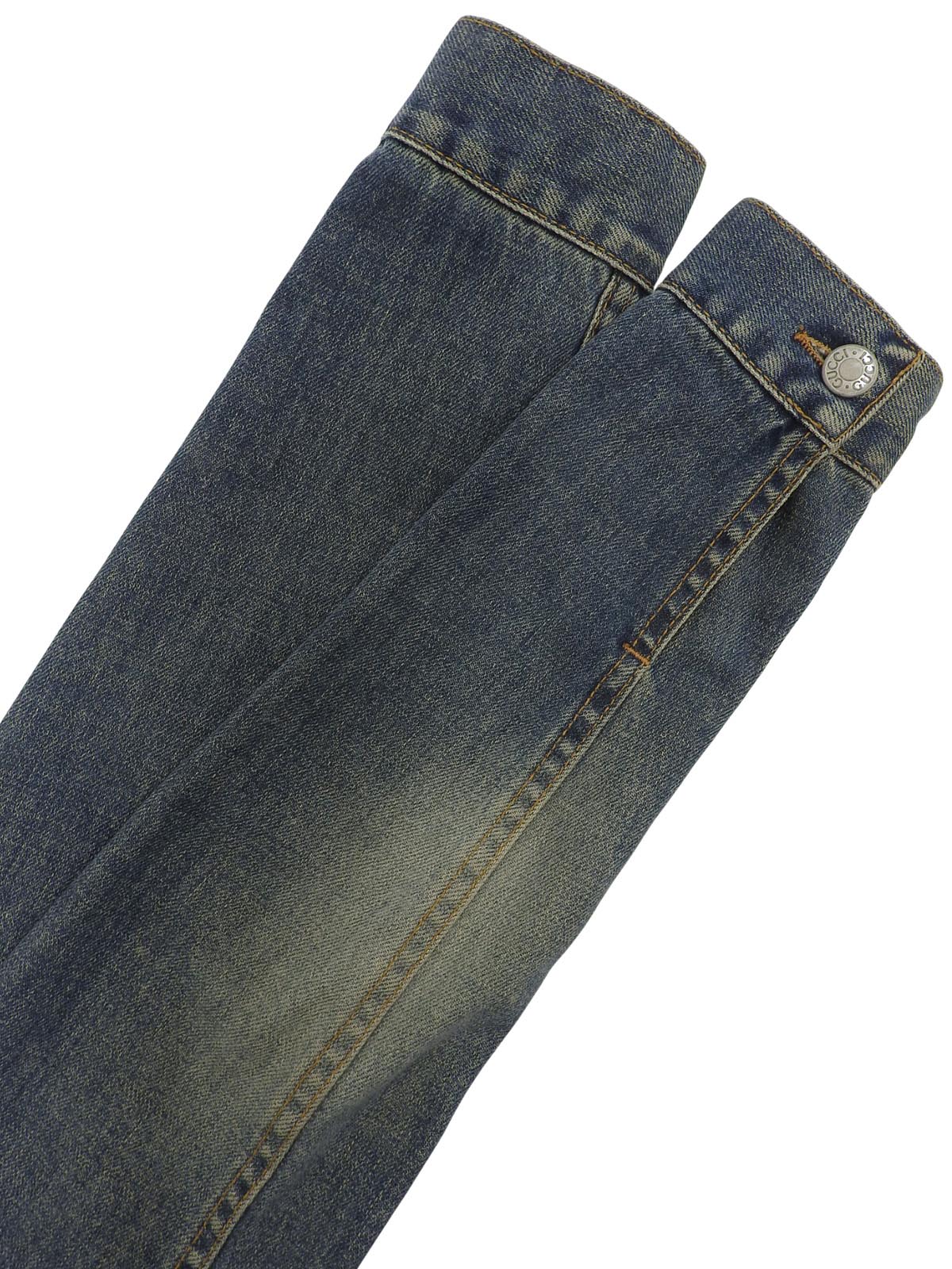 デニムロゴボタンジャケット ブルー