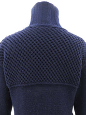ロゴボタンハイネックカーディガン #36 ネイビー