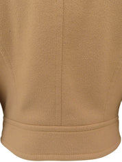 米色羊毛骑行夹克