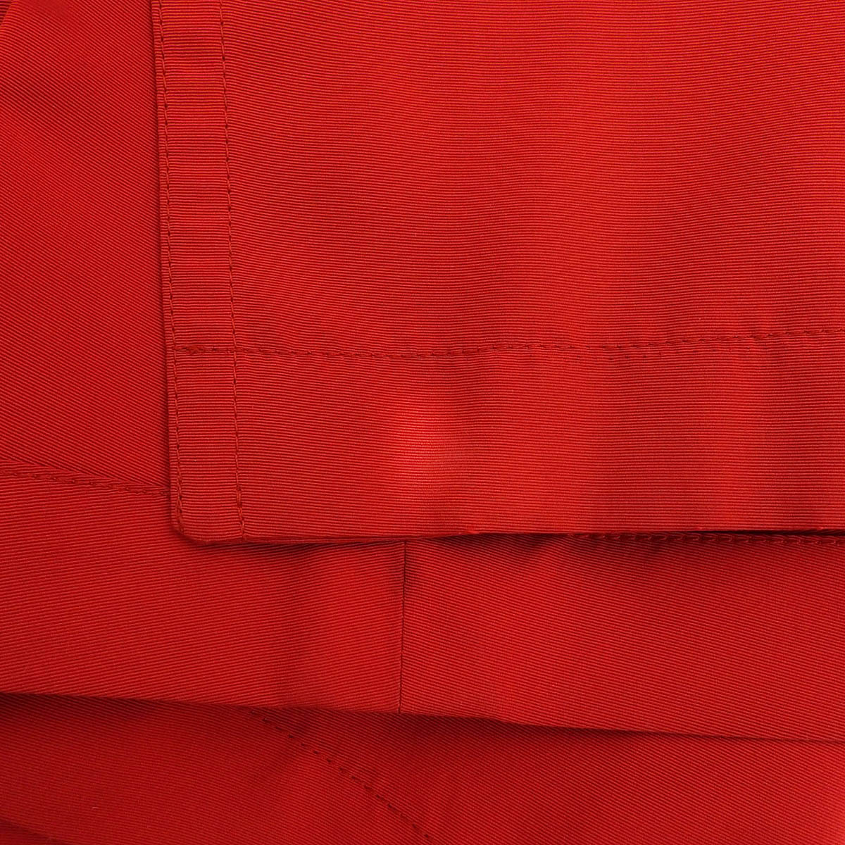 Silk CC Mark Button Double-breasted Coat Red