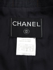 1998 年 CC 标志纽扣双排扣夹克，炭灰色