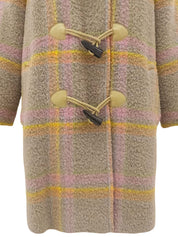 チェックパターンダッフルコート ベージュ/マルチ #9