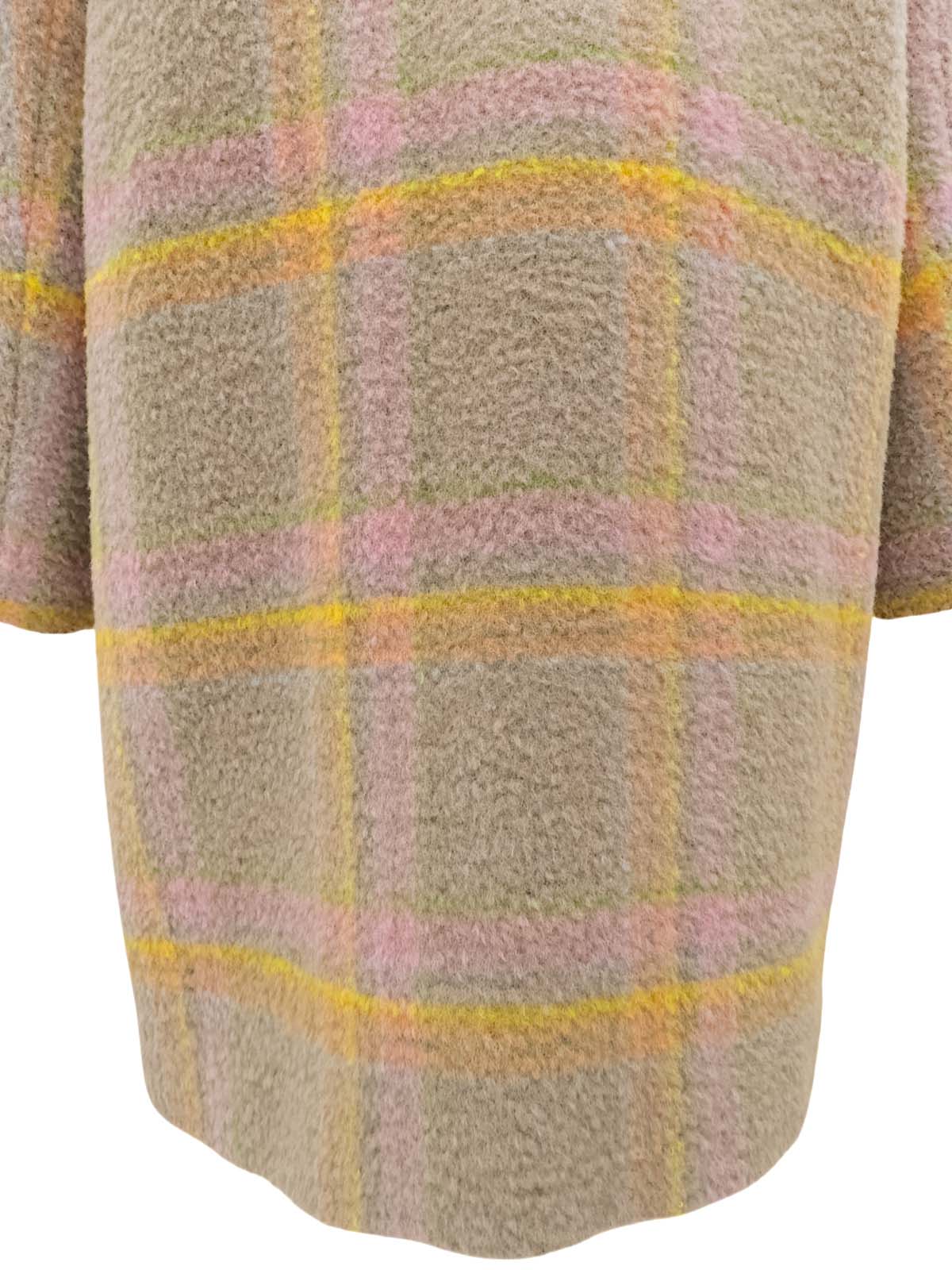 チェックパターンダッフルコート ベージュ/マルチ #9