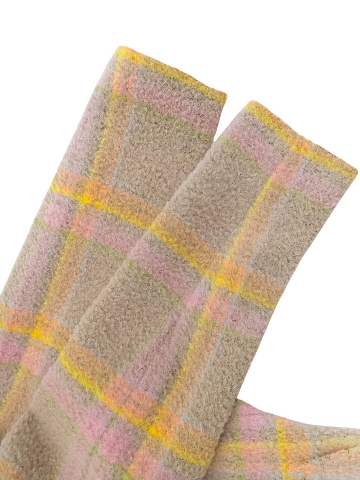 チェックパターンダッフルコート ベージュ/マルチ #9