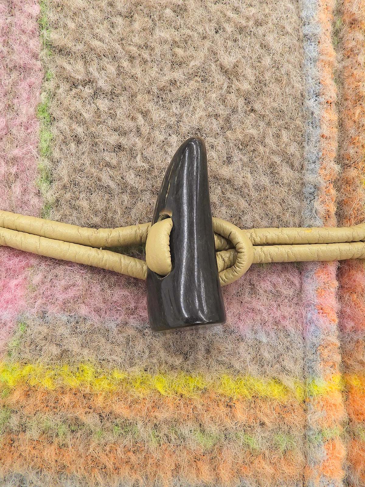 チェックパターンダッフルコート ベージュ/マルチ #9