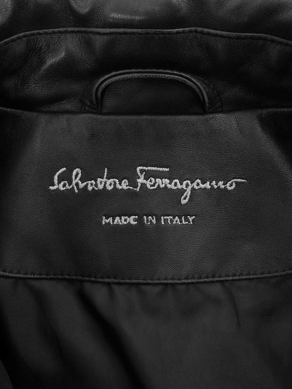 Gancini Zip-Up Quilted Coat in Black