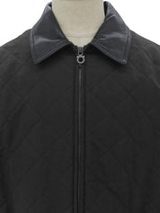 Gancini Zip-Up Quilted Coat in Black