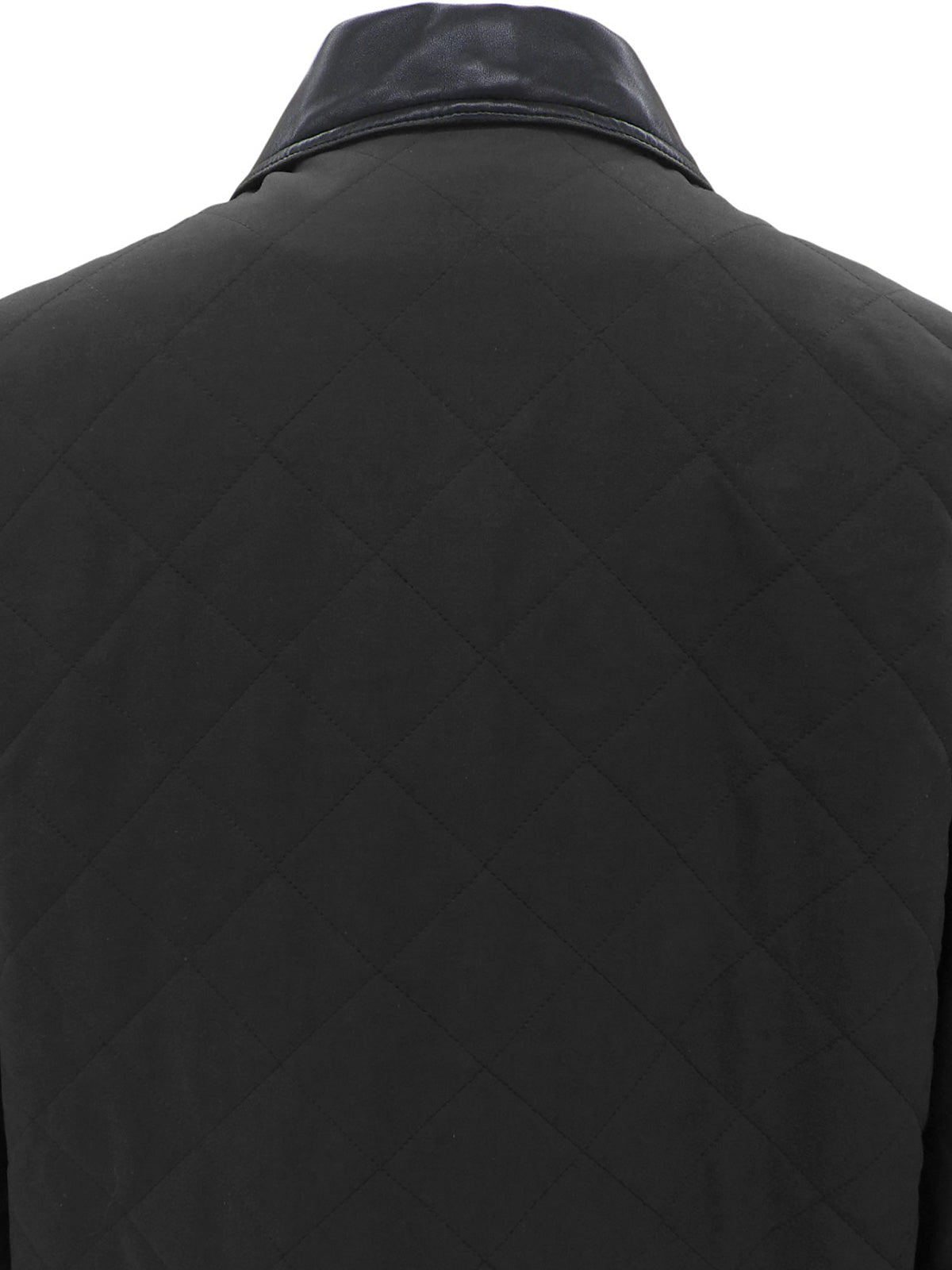 Gancini Zip-Up Quilted Coat in Black