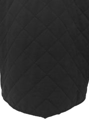 Gancini Zip-Up Quilted Coat in Black