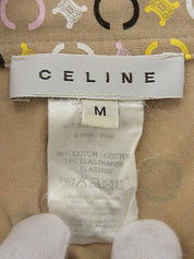 Macadam Pattern Long Sleeve Polo Shirt Beige/Multi