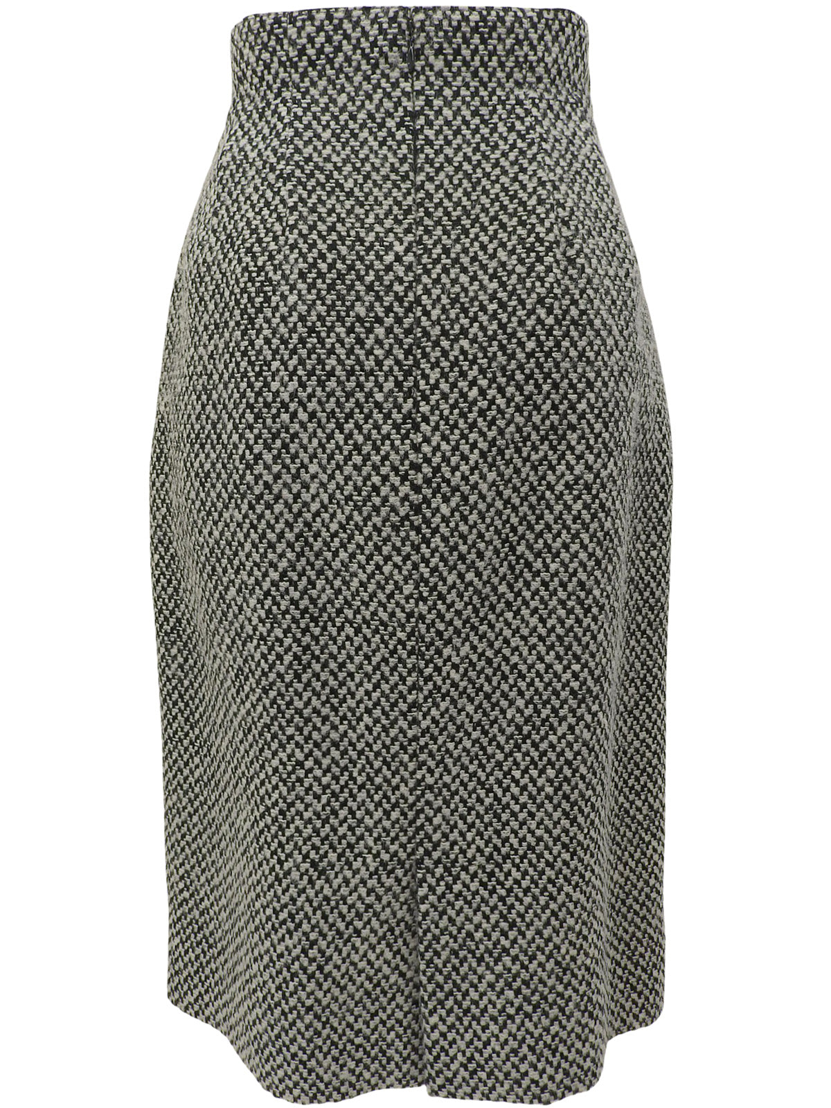 ツイードノーカラーセットアップ ホワイト/ブラック