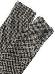 ツイードノーカラーセットアップ ホワイト/ブラック