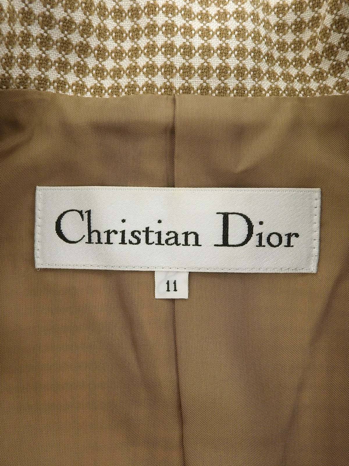 Design Pattern Jacket Beige/White