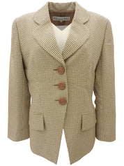 Design Pattern Jacket Beige/White