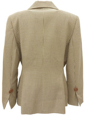 Design Pattern Jacket Beige/White