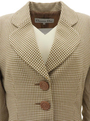 Design Pattern Jacket Beige/White