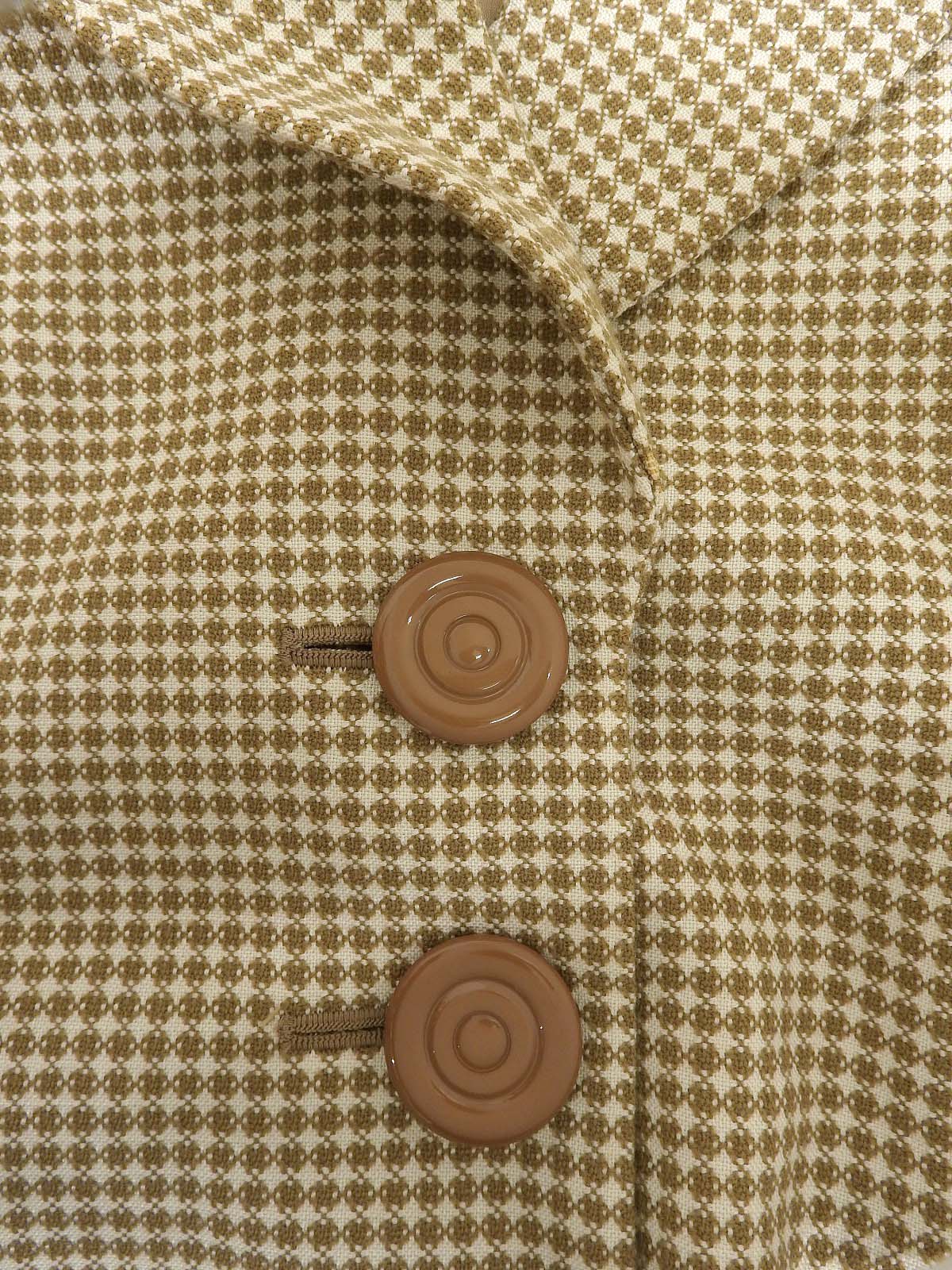 Design Pattern Jacket Beige/White