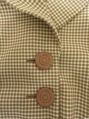 Design Pattern Jacket Beige/White