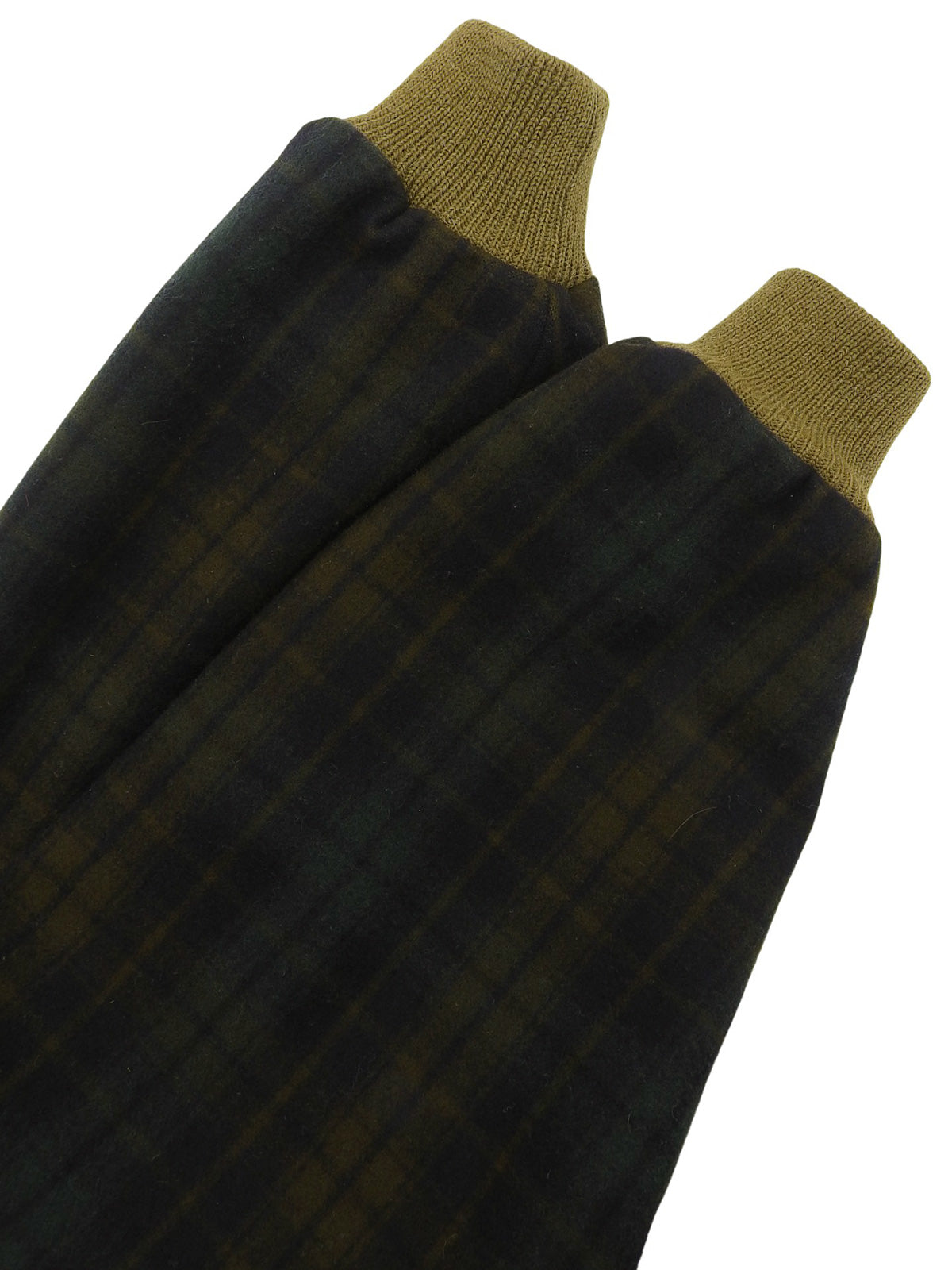 Check Pattern Horse Carriage Button Blouson in Khaki/Multi