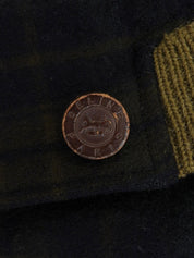 チェックパターンホースキャリッジボタンブルソン カーキ/マルチ