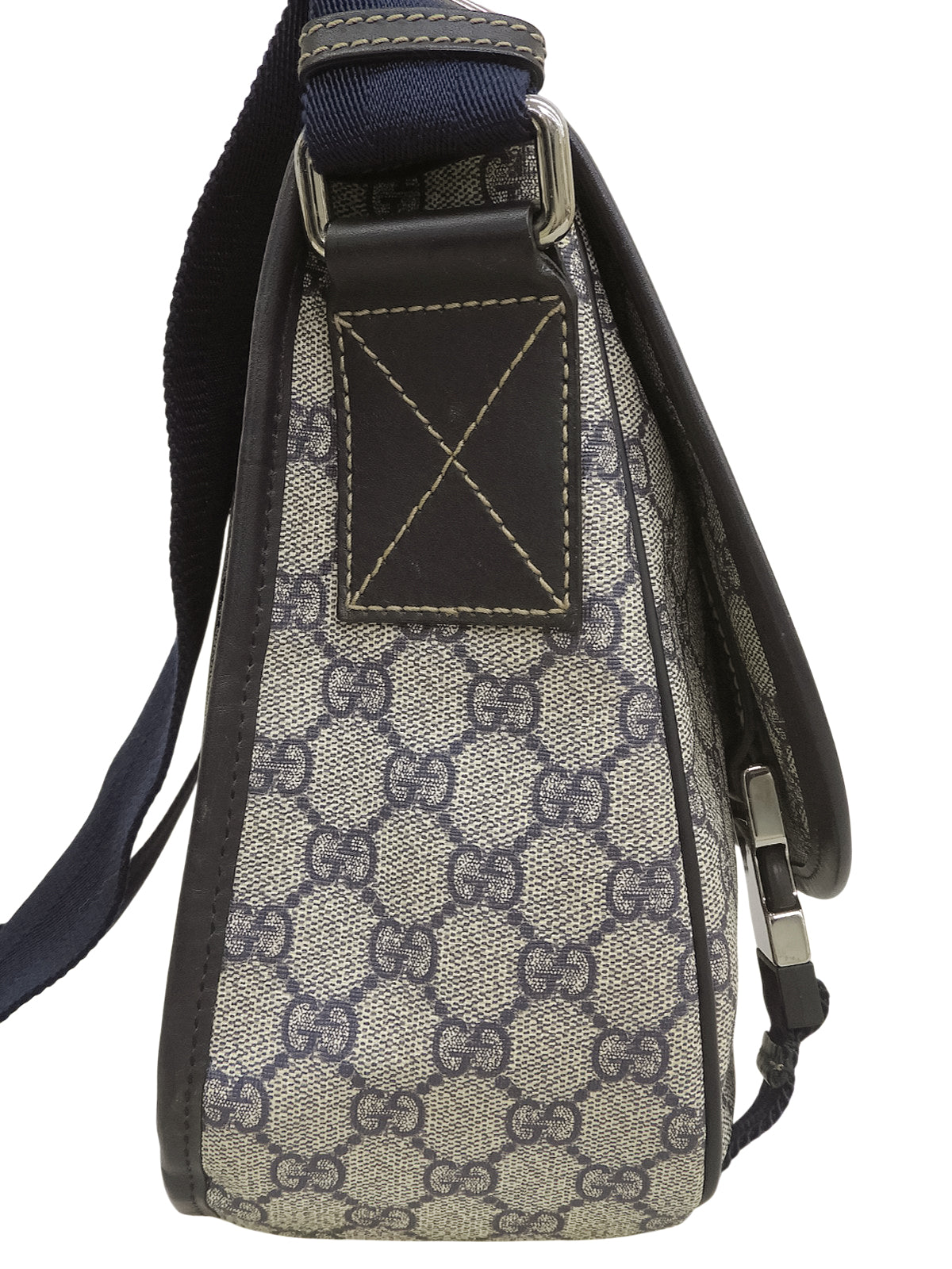 GG Pattern Messenger Bag Beige/Navy