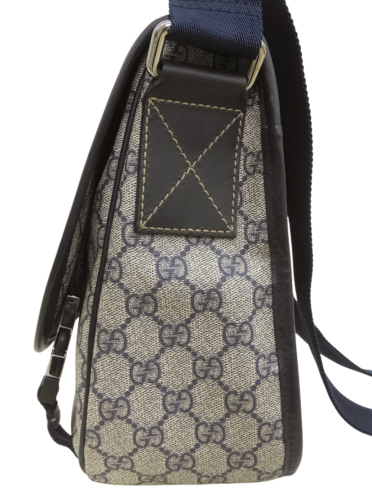 GG Pattern Messenger Bag Beige/Navy