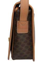 棕色碎石图案单肩包