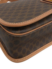 棕色碎石图案单肩包