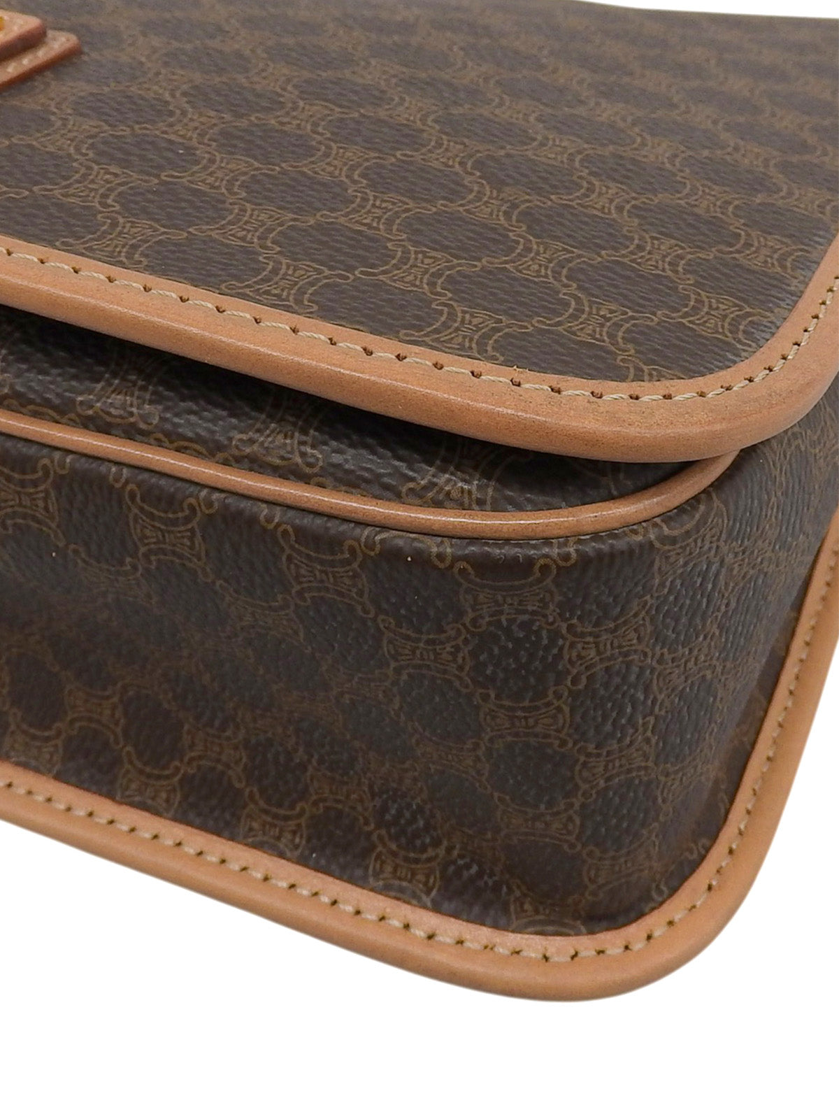 棕色碎石图案单肩包