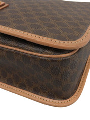 棕色碎石图案单肩包