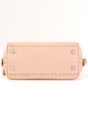 ロゴプレートハンドバッグ ピンク